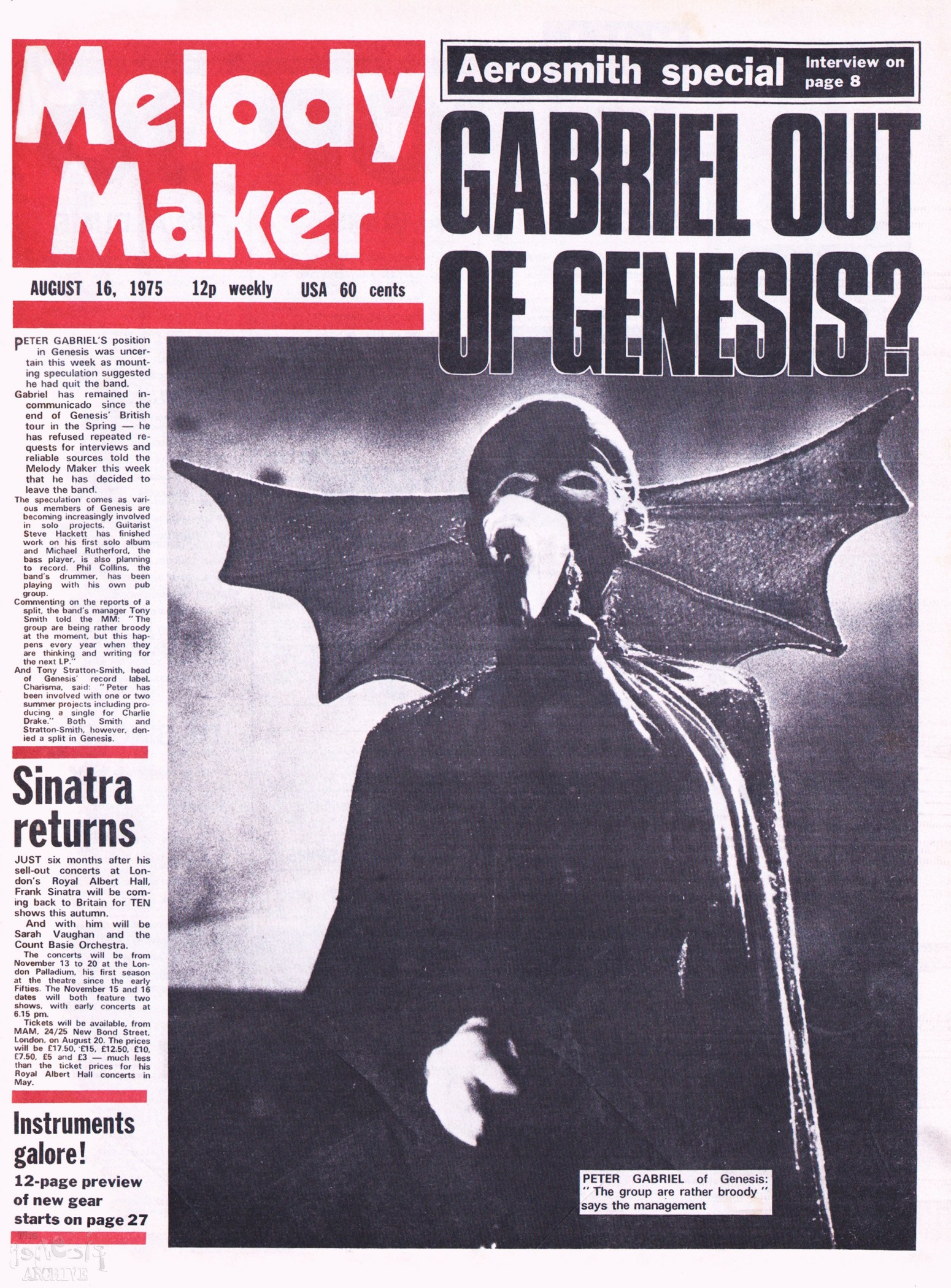 Peter Gabriel salida de Genesis