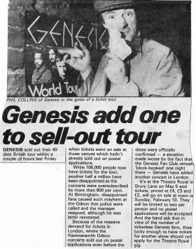 genesis tour photos