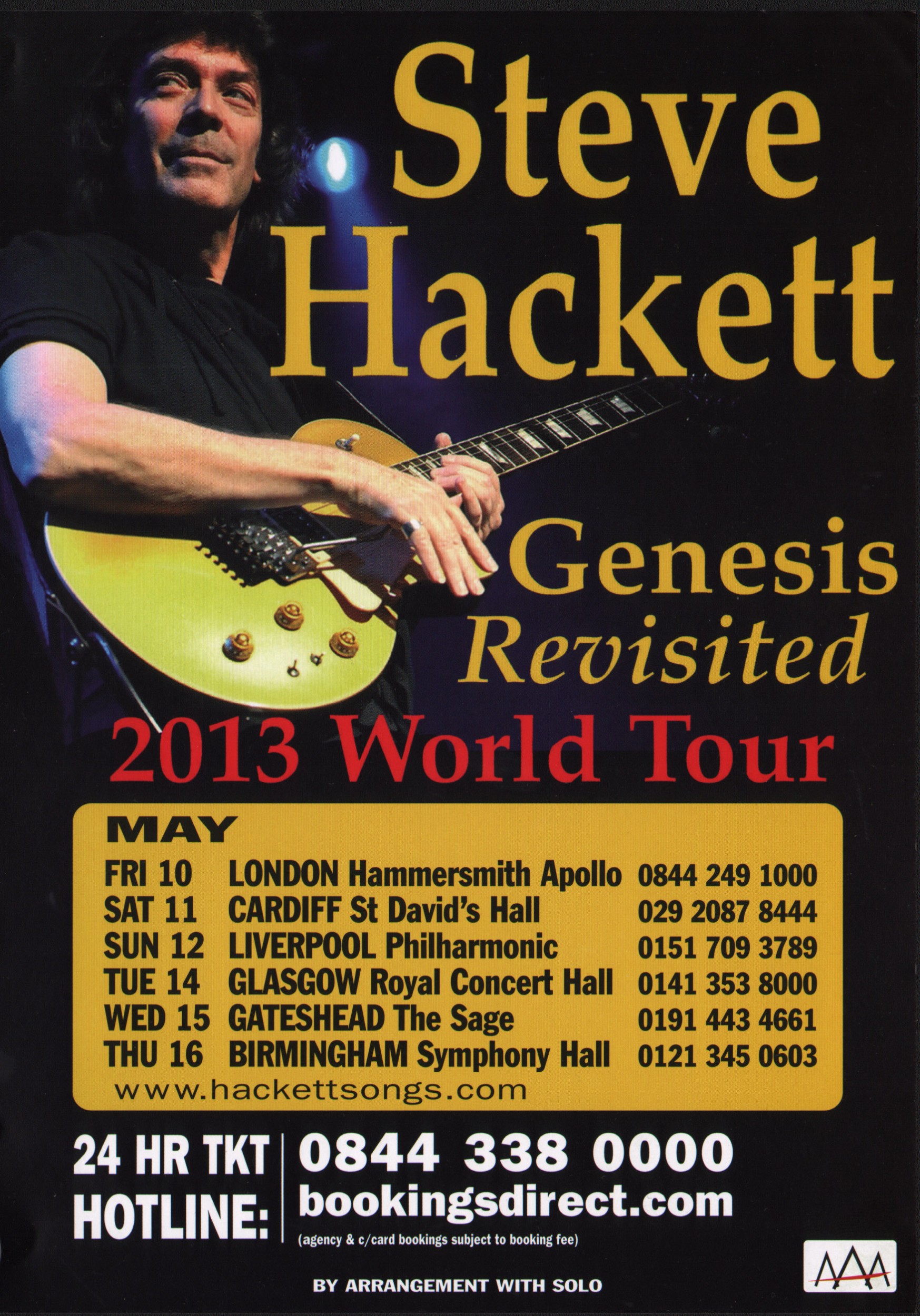 Circular here Resembles Steve Hackett – Genesis Revisited 2013 Tour – The Genesis Archive