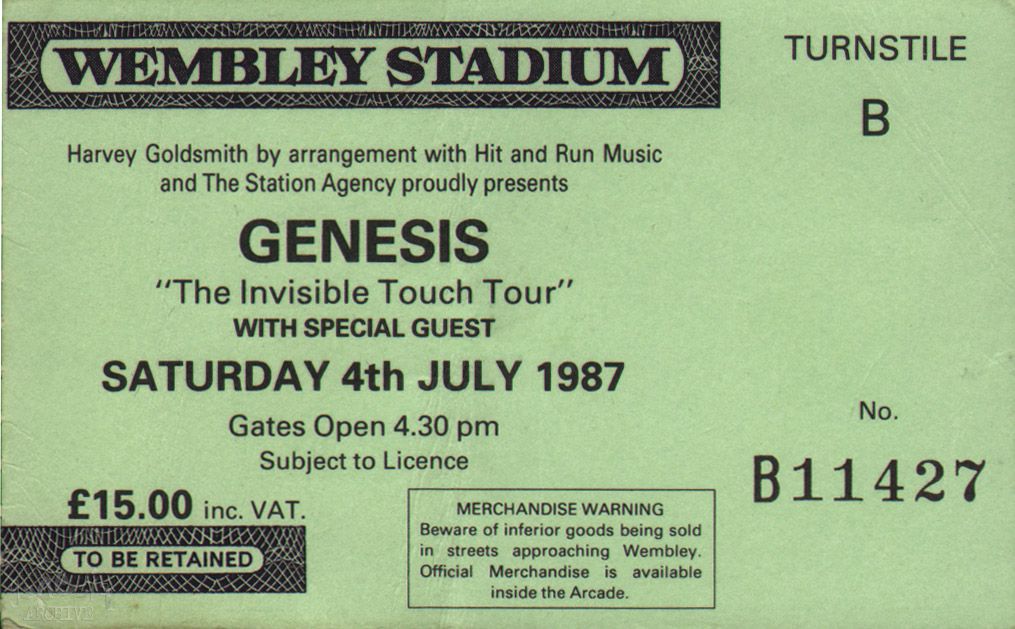 Ticket – Wembley Stadium – Wembley – London – 4th July ...