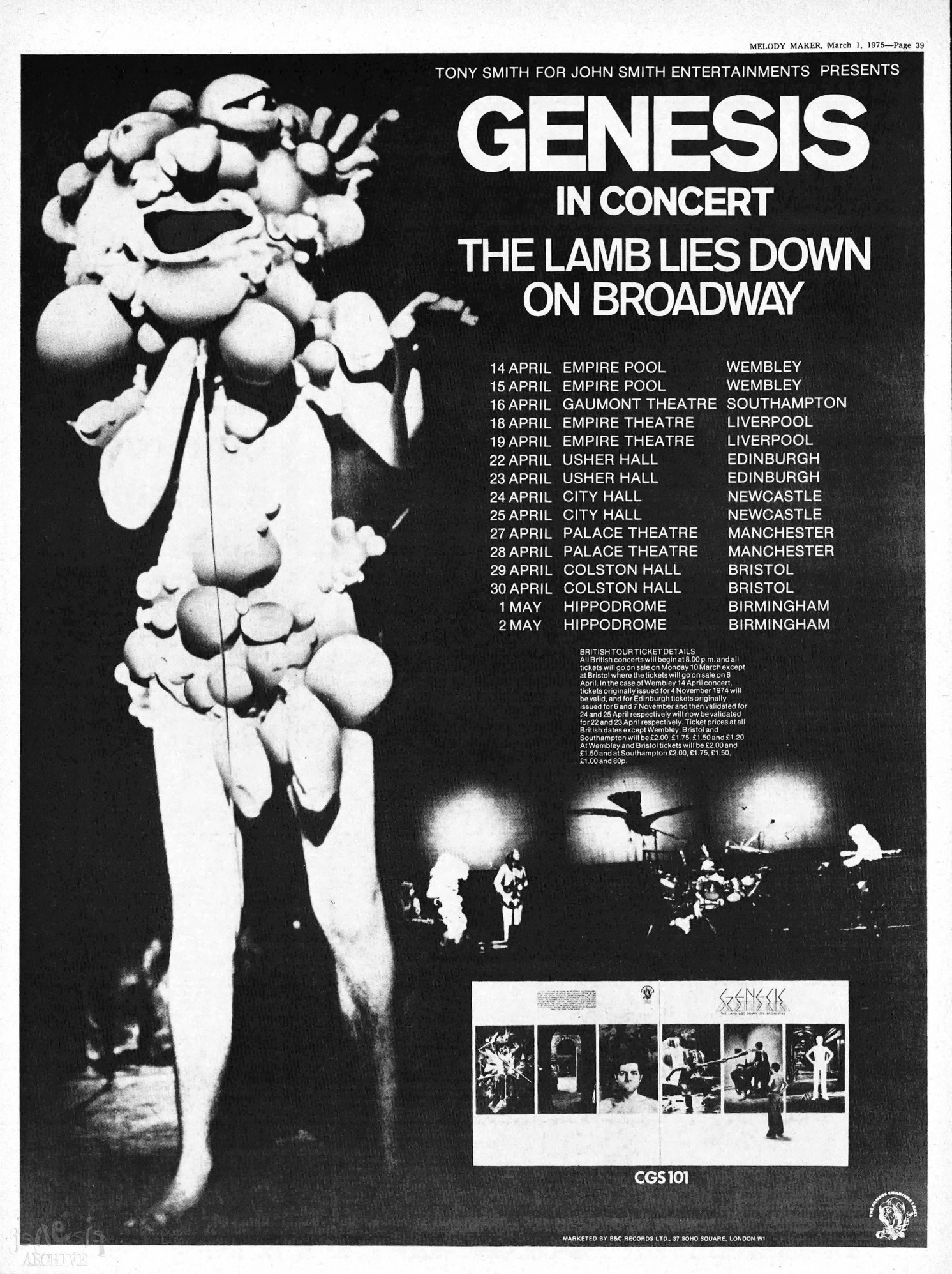 genesis 1971 tour dates