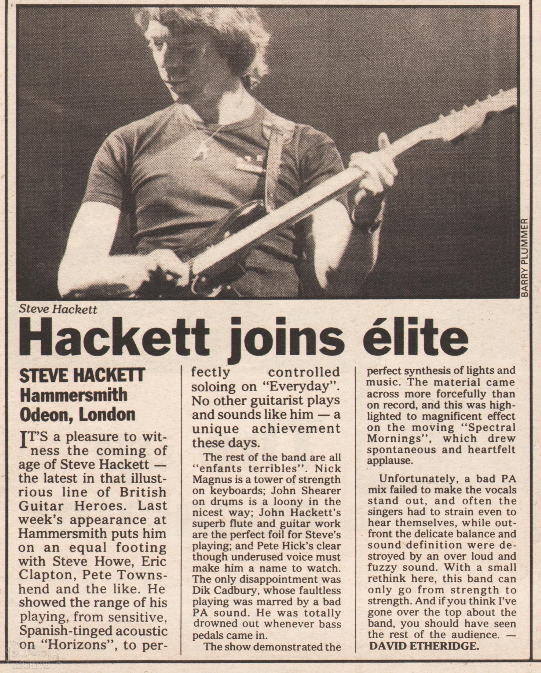 Gig review SH Hammersmith Odeon MM 12th July The Genesis Archive