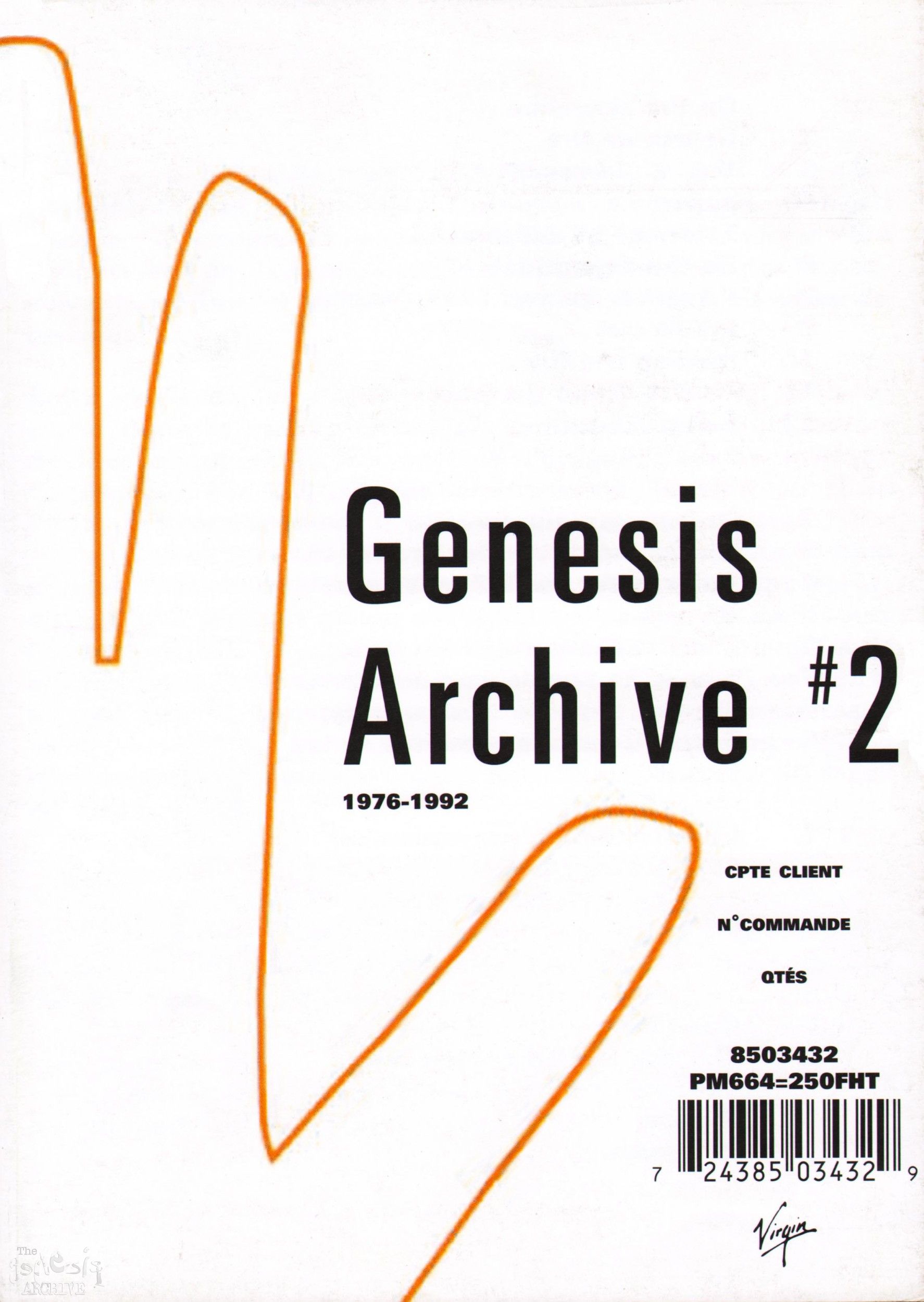 Press kit Genesis Archive 2 Virgin Records France November