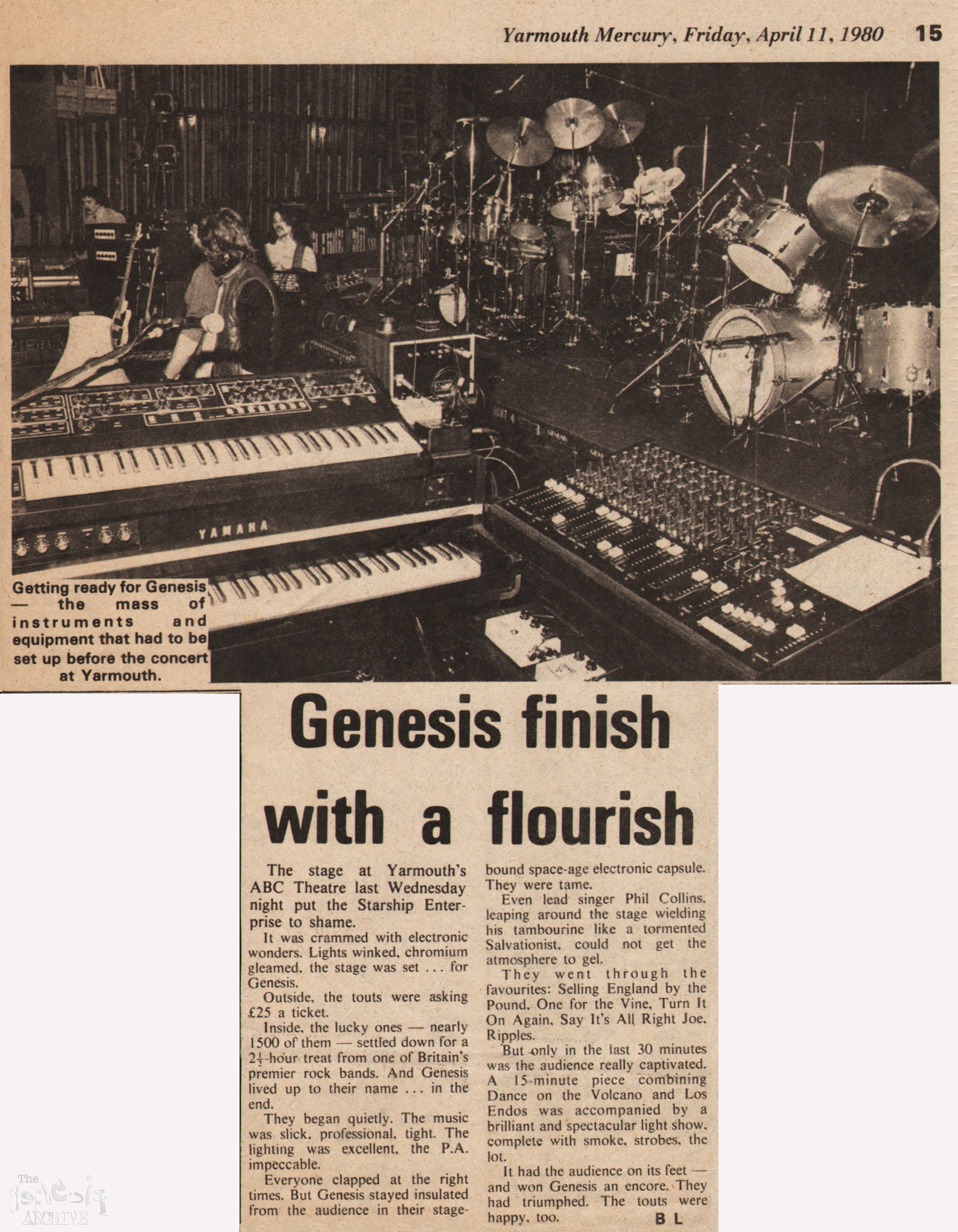 Gig review Genesis Great Yarmouth Yarmouth Mercury 11th April