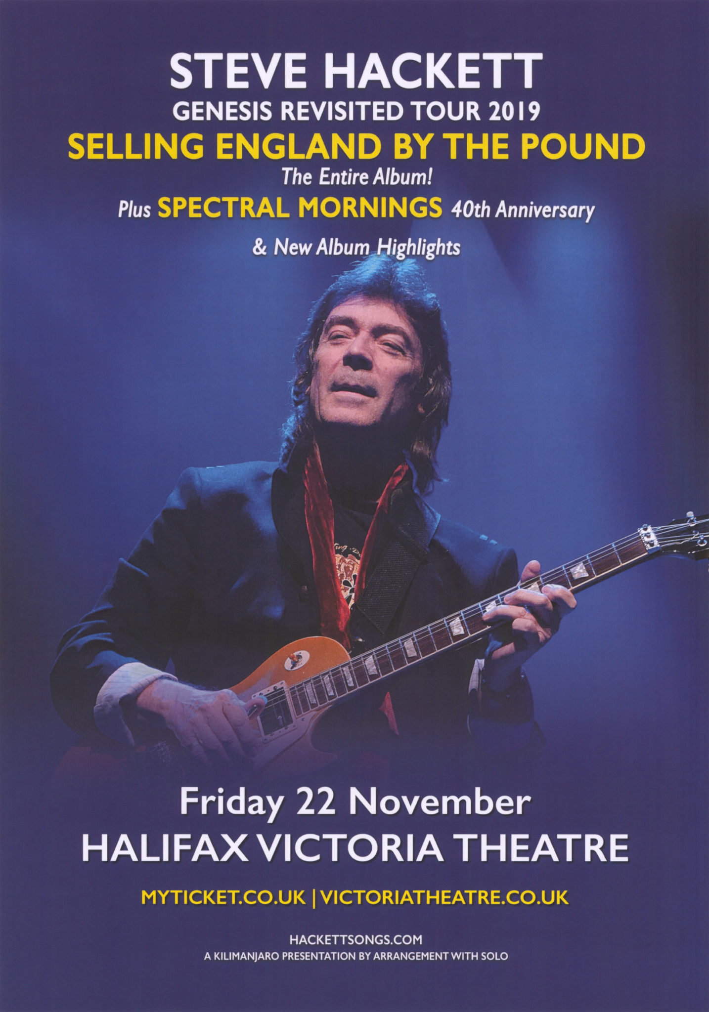 Gig poster SH Victoria Theatre Halifax 22nd November The