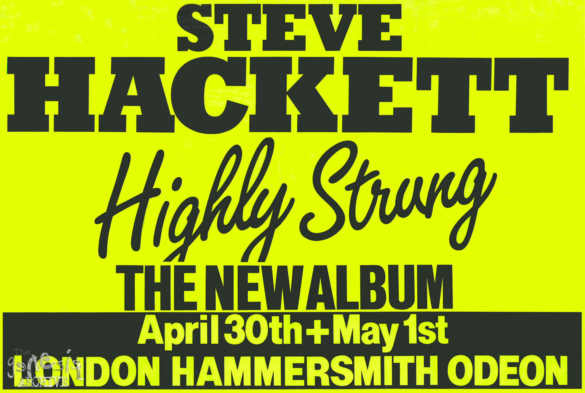 Poster SH Hammersmith Odeon 30th April The Genesis Archive