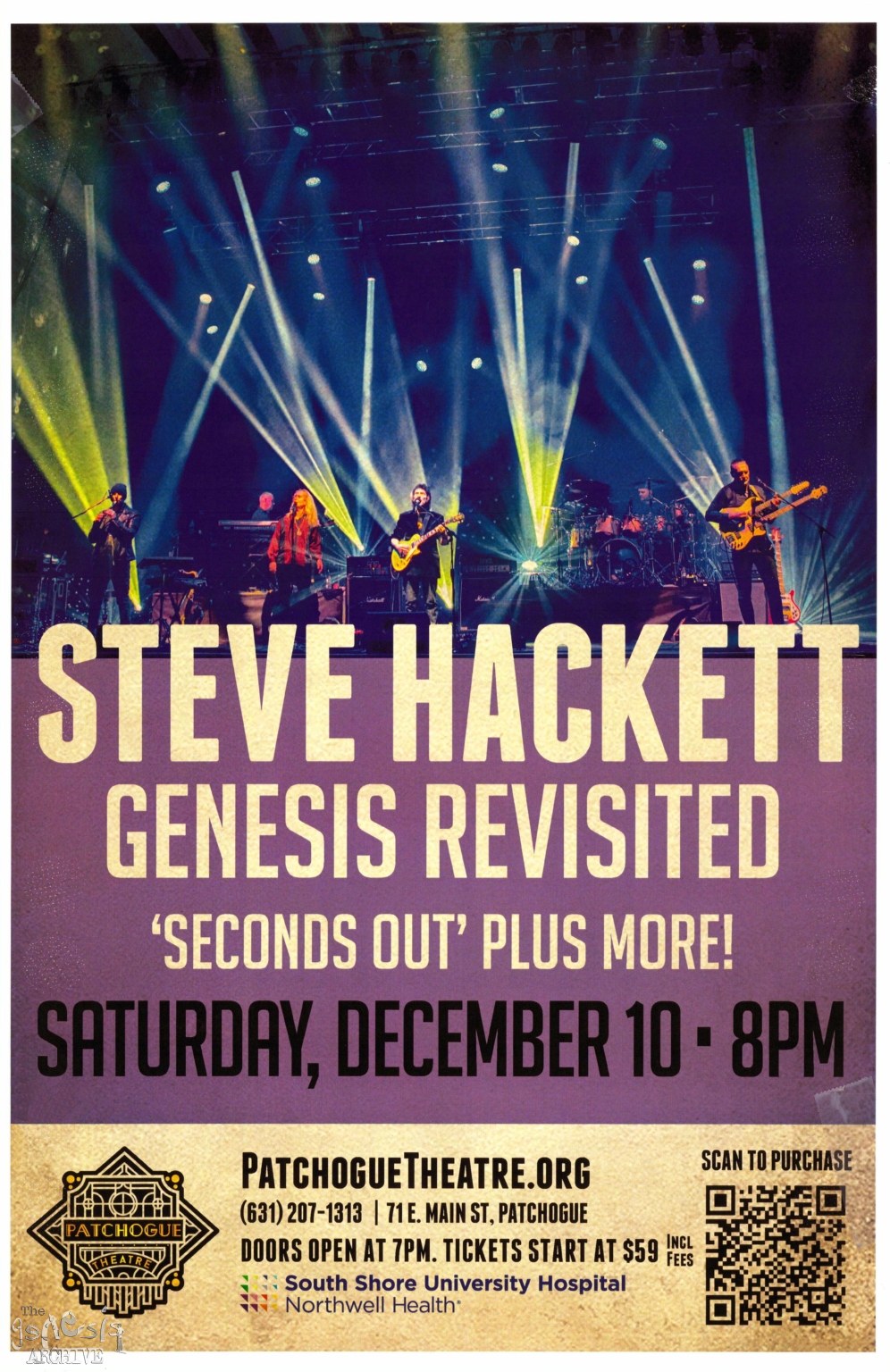 Concert poster SH The Patchogue Theatre for the Performing Arts