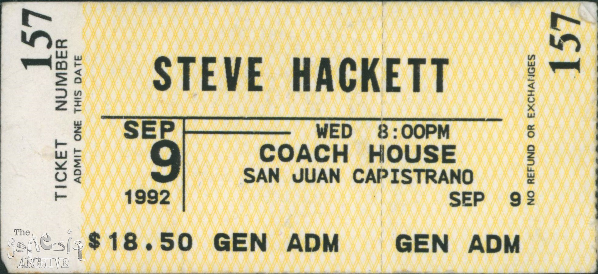Ticket SH The Coach house San Juan Capistrano 9th September